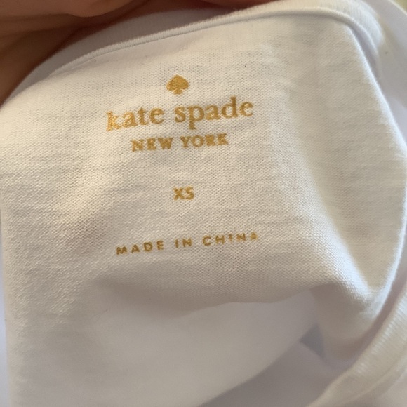 Kate Spade Broome Street ruffle sleeve t-shirt | size XS white - Picture 2 of 2